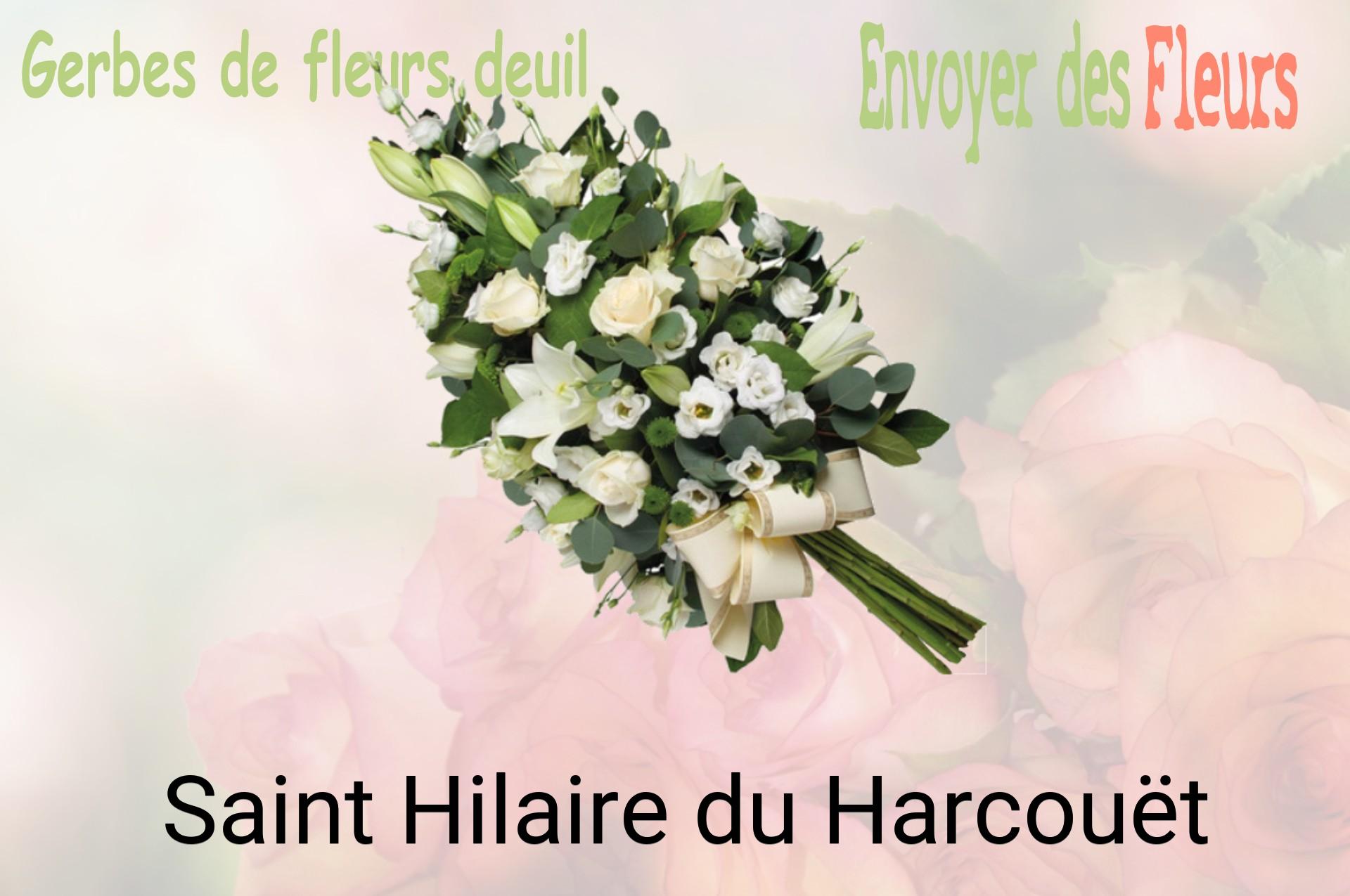Gerbe de fleurs de deuil livrée à Saint-Hilaire-du-Harcouët